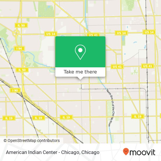 American Indian Center - Chicago map