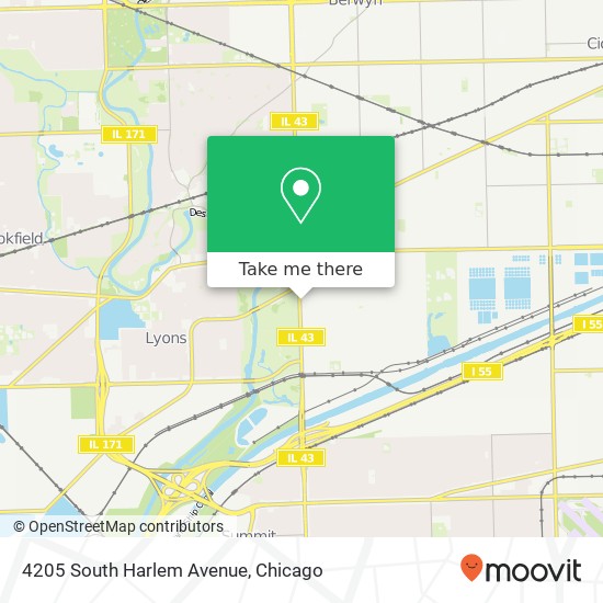 4205 South Harlem Avenue map