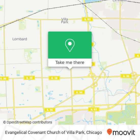 Evangelical Covenant Church of Villa Park map