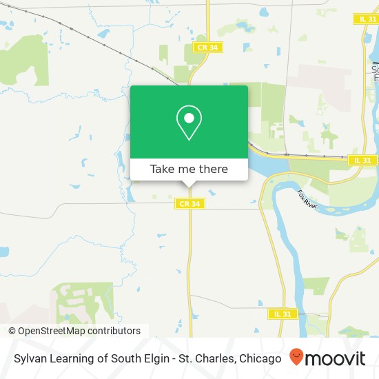 Sylvan Learning of South Elgin - St. Charles map