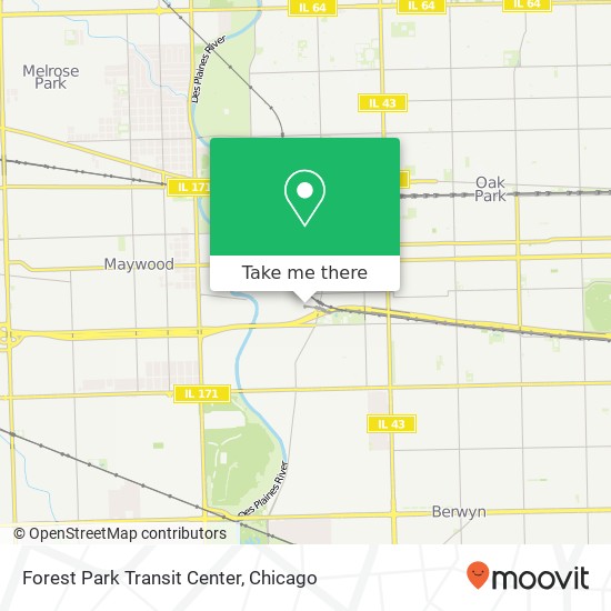 Forest Park Transit Center map