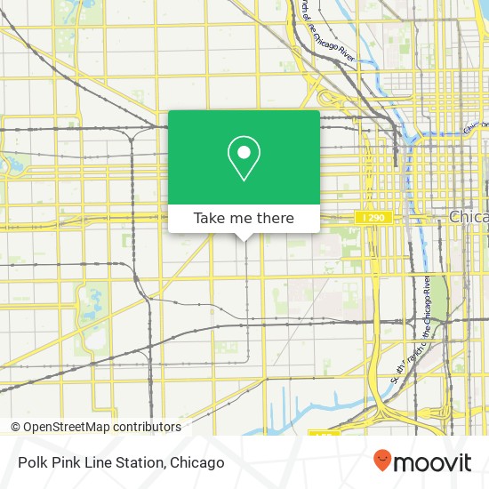 Mapa de Polk Pink Line Station