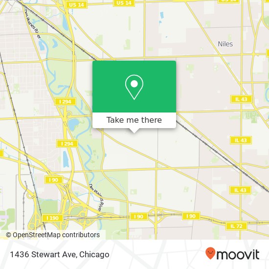 Mapa de 1436 Stewart Ave