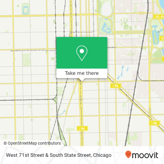 West 71st Street & South State Street map