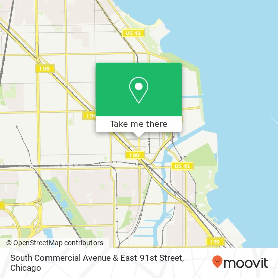 South Commercial Avenue & East 91st Street map