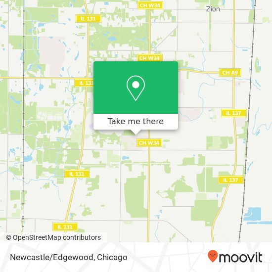 Newcastle/Edgewood map