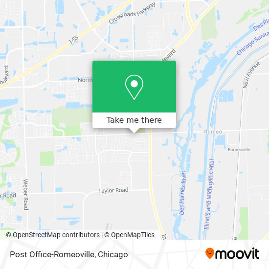 Post Office-Romeoville map