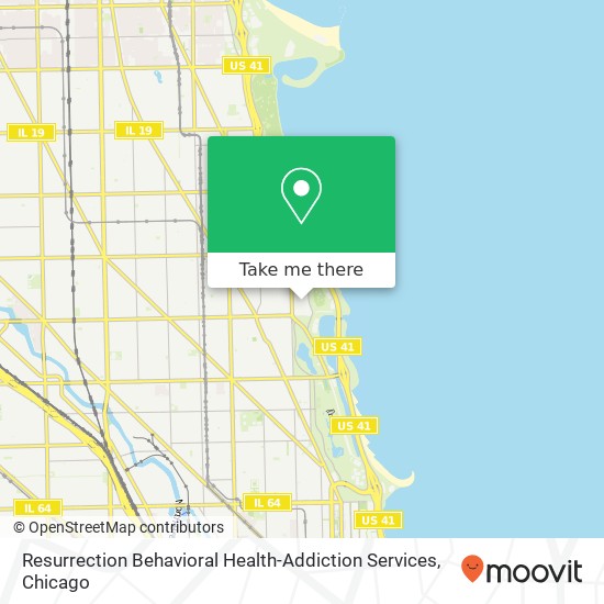 Resurrection Behavioral Health-Addiction Services map