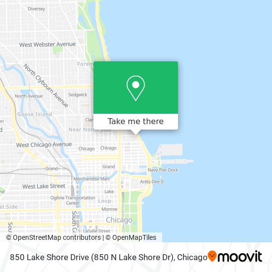 Mapa de 850 Lake Shore Drive (850 N Lake Shore Dr)