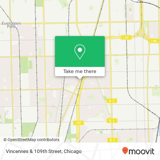 Mapa de Vincennes & 109th Street