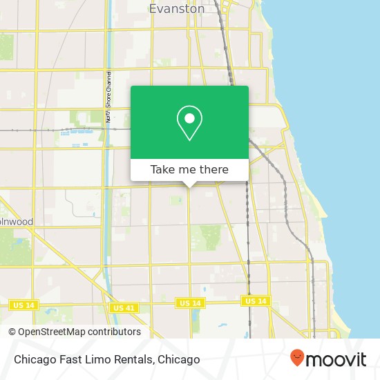 Mapa de Chicago Fast Limo Rentals