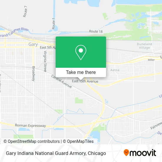 Gary Indiana National Guard Armory map