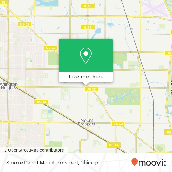 Smoke Depot Mount Prospect map