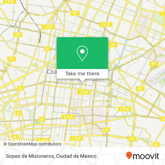 Sopes de Misioneros map