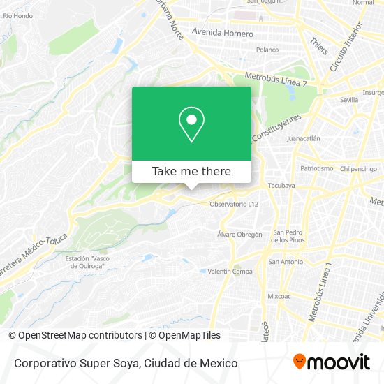 Corporativo Super Soya map