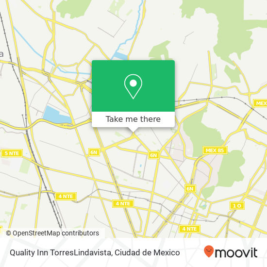 Mapa de Quality Inn TorresLindavista