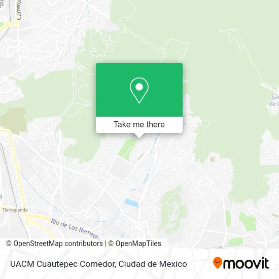 Mapa de UACM Cuautepec Comedor