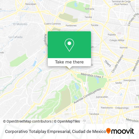 Corporativo Totalplay Empresarial map