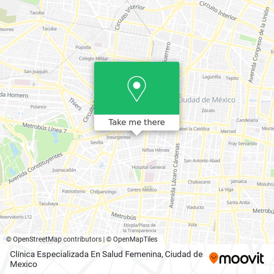 Clínica Especializada En Salud Femenina map