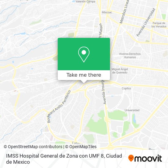IMSS Hospital General de Zona con UMF 8 map