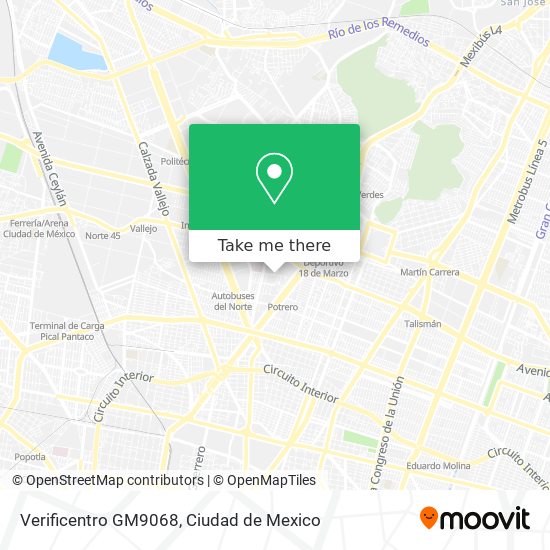 Verificentro GM9068 map