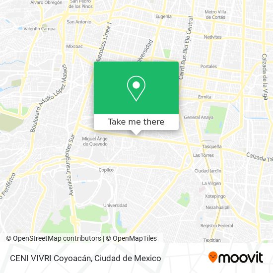 CENI VIVRI Coyoacán map