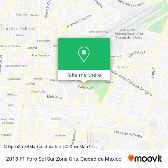 2018 F1 Foro Sol Sur Zona Gris map