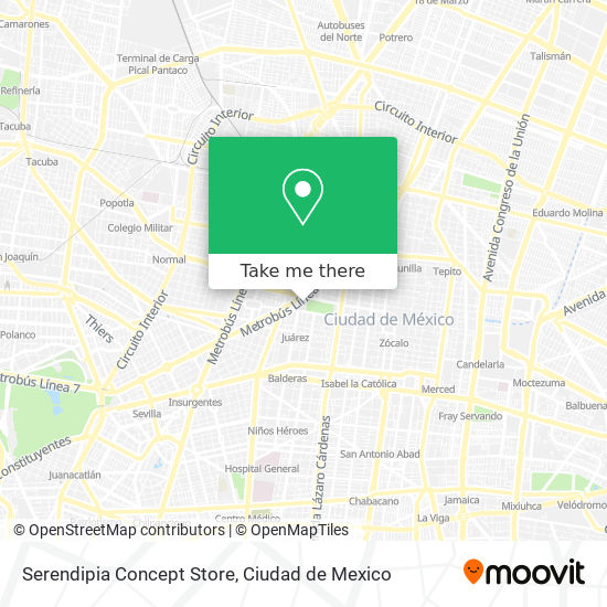 Mapa de Serendipia Concept Store