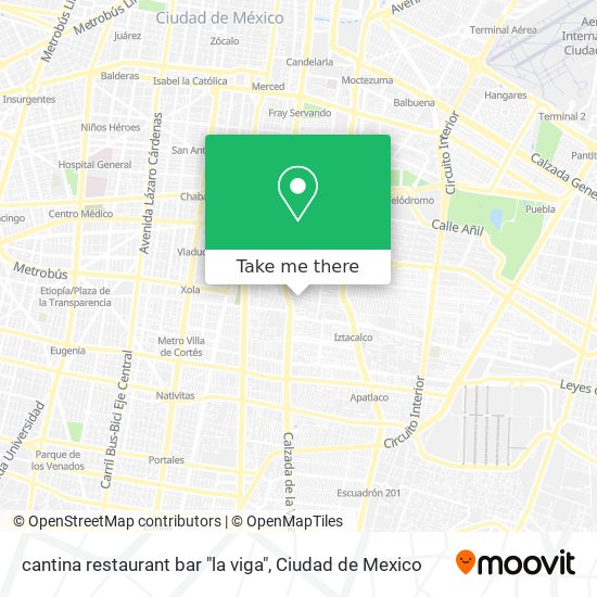 cantina restaurant bar "la viga" map
