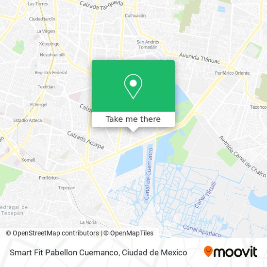 Mapa de Smart Fit Pabellon Cuemanco