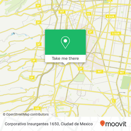 Corporativo Insurgentes 1650 map