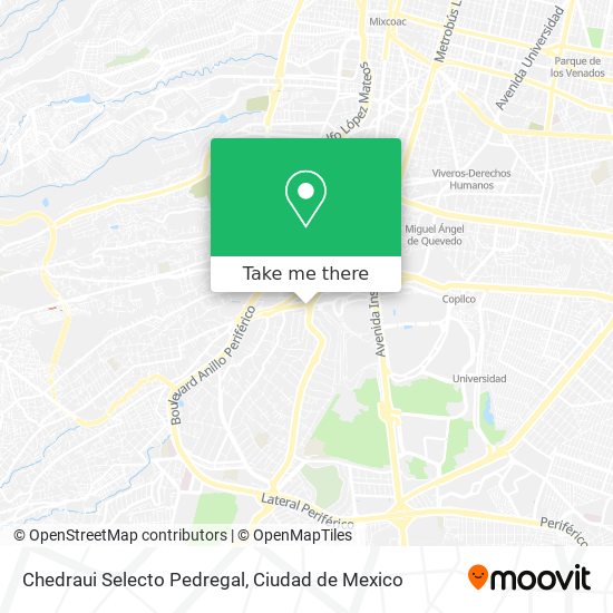 Chedraui Selecto Pedregal map