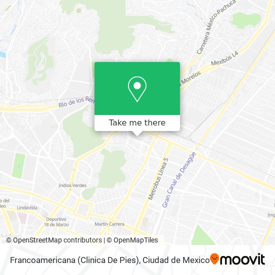 Mapa de Francoamericana (Clinica De Pies)