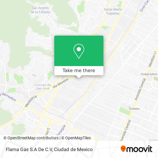 Flama Gas S.A De C.V map