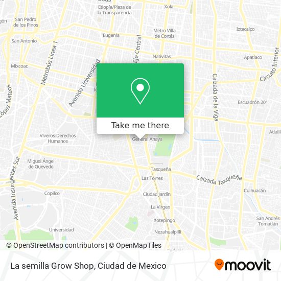 Mapa de La semilla Grow Shop