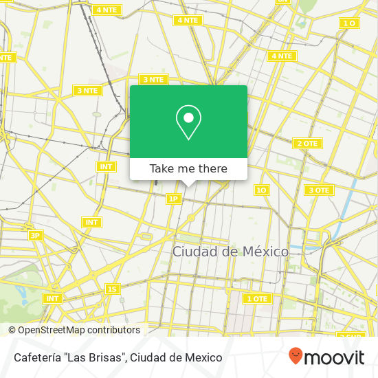 Mapa de Cafetería "Las Brisas"