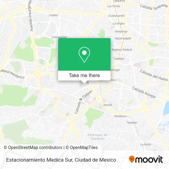 Estacionamiento Medica Sur map