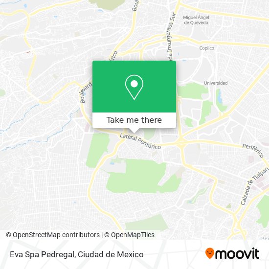 Eva Spa Pedregal map