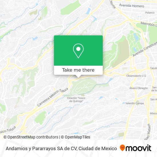 Andamios y Pararrayos SA de CV map