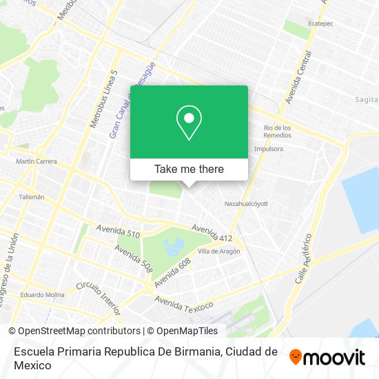 Mapa de Escuela Primaria Republica De Birmania