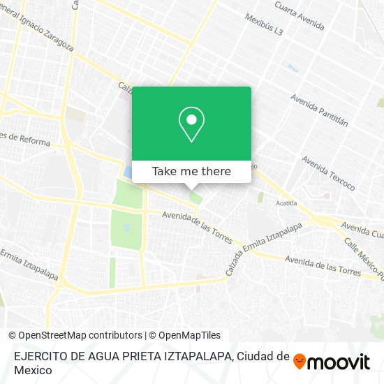 EJERCITO DE AGUA PRIETA IZTAPALAPA map