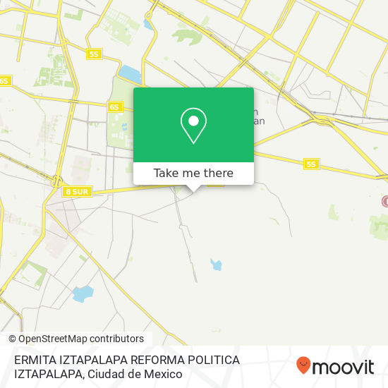 ERMITA IZTAPALAPA  REFORMA POLITICA  IZTAPALAPA map