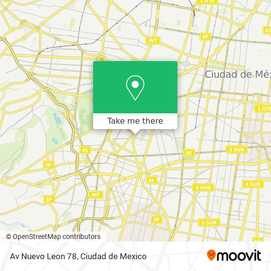 Av  Nuevo Leon 78 map