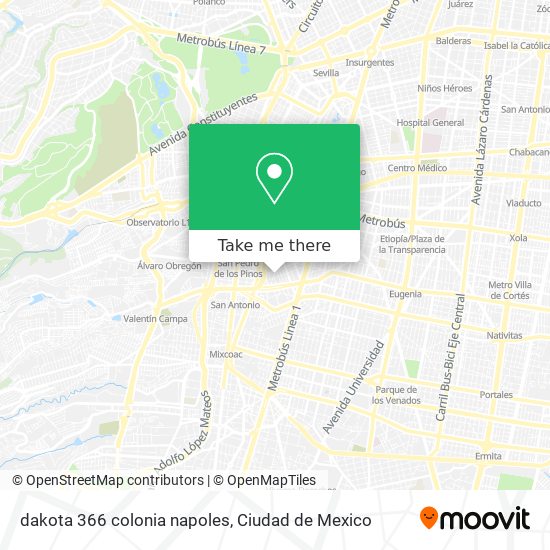 dakota 366  colonia napoles map