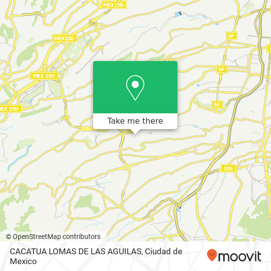 Mapa de CACATUA    LOMAS DE LAS AGUILAS