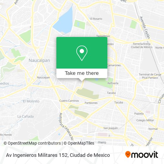 Mapa de Av Ingenieros Militares 152