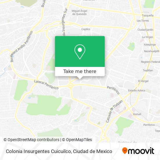 Colonia Insurgentes Cuicuilco map