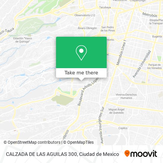 CALZADA DE LAS AGUILAS 300 map