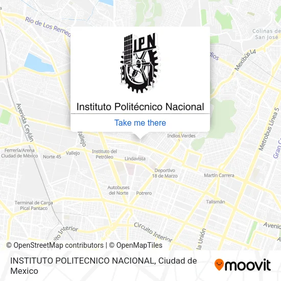 Mapa de INSTITUTO POLITECNICO NACIONAL