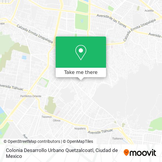 Colonia Desarrollo Urbano Quetzalcoatl map